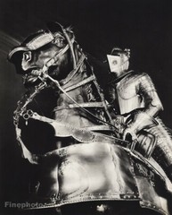 1947 Original Rene Jacques Medieval Armor Knight War Horse Vintage Photo Gravure