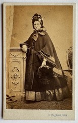 orig. CDV photo photograph old picture woman lady fashion around 1864 Vienna Stegmann