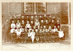 Vintage Class Photo Boys School Teacher Circa 1905 School Photo on Cardboard