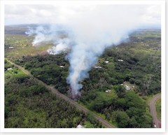 Kilauea Volcano Hawaii Aerial View Of Eruptive Fissures 2018 Silver Halide Photo