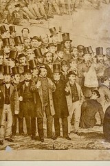 Original Albumen Photograph of a Print of J Heehan & T Sayers 1860 Boxing Match
