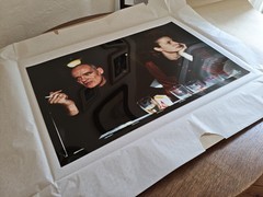 Nan Goldin (1953- ) – Michael Raberg & Geno in Paris Bar – signed Chibachrome