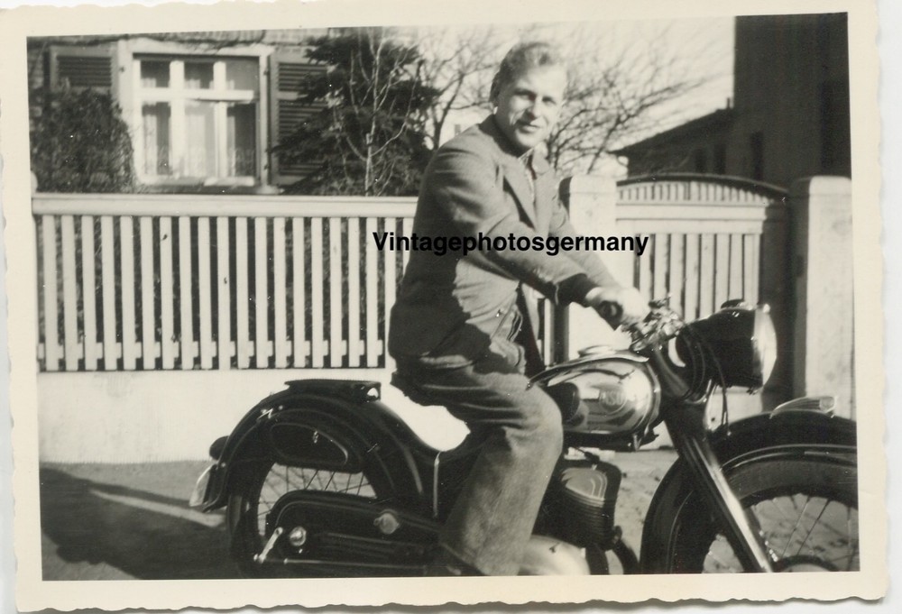 Z5908 Photo 1950s NSU Motorcycle Krad Vintage