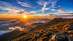 Digital Image Picture Photo Wallpaper Background Mountain Sunrise Nature Clouds