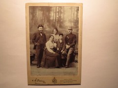 Man with Beard & Soldier in Uniform & 2 Women & Boy / KAB Alois Beer Klagenfurt