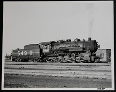 549 Locomotive Chicago & Illinois 8×10 Photograph Vtg 50s C&IM Railway Railroad