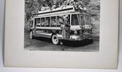 Vintage James W. Howlett Photograph, Focusing on a Group of People on a Bus