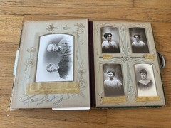 Victorian Photo Album with Old Family Photos 1890s to Early 1900s