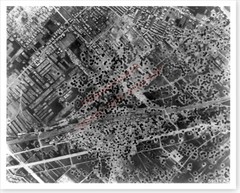 WWII Silver Halide Photo Bomb Damaged Marifu Railyard Japan