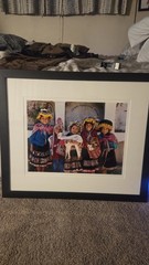 Color Photograph «Girl and Shawl» by Lisa Kristine Framed Signed 1998