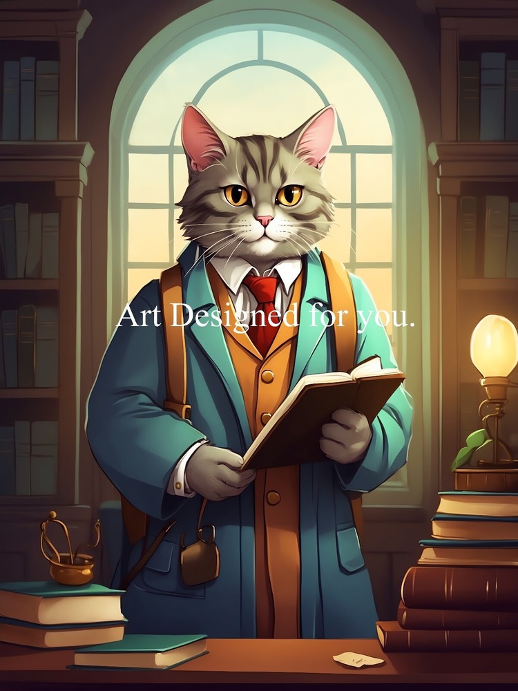 Digital Image Picture Photo Wallpaper Background, Professor Cat