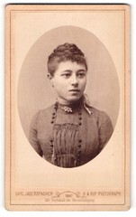 Photograph Carl Jagerspacher, Gmunden/Ob. East, young girl Helen Koch in