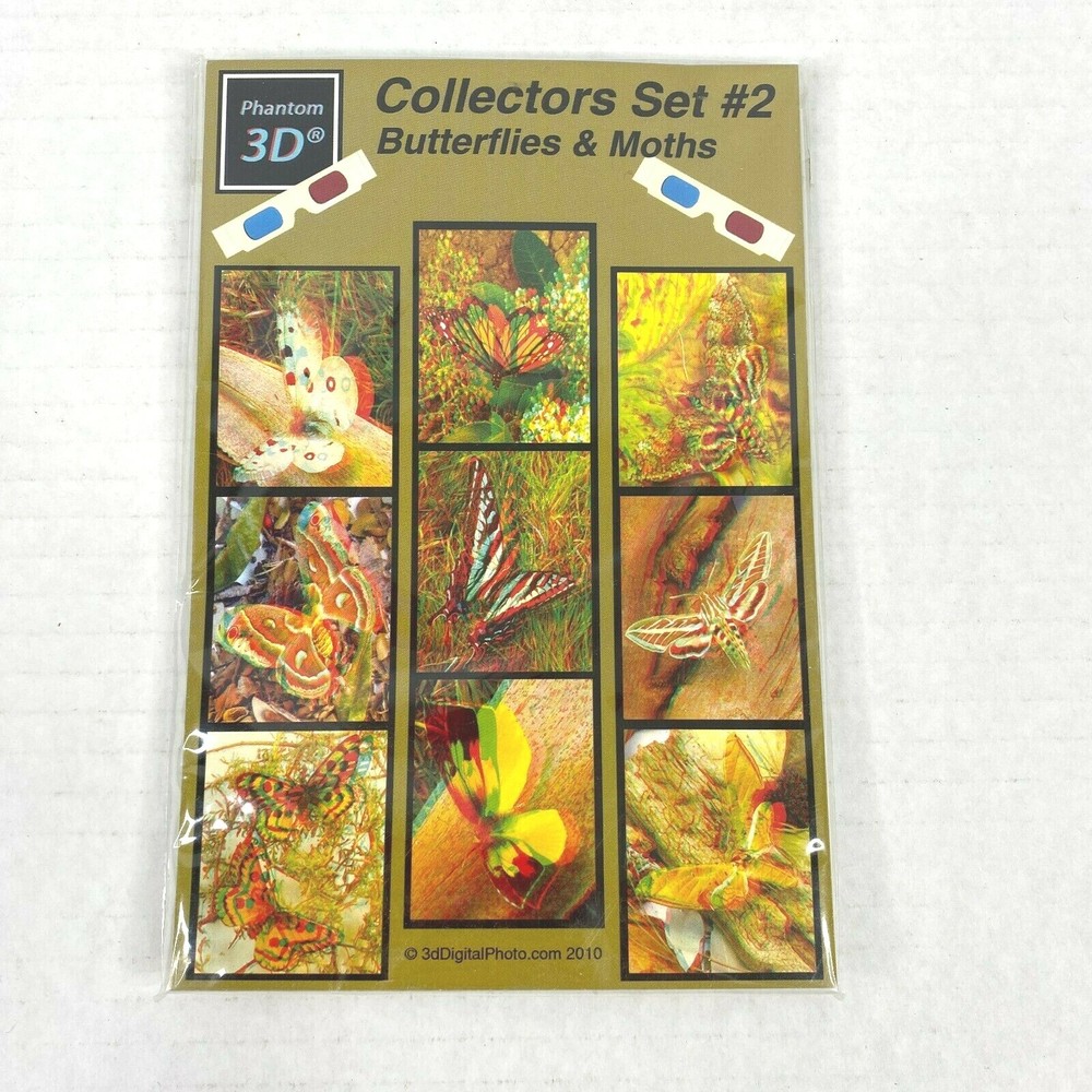Butterflies Moths 3-D 3D Photographs Set Art Phantom Image Barry Rothstein New