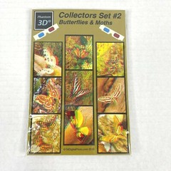Butterflies Moths 3-D 3D Photographs Set Art Phantom Image Barry Rothstein New