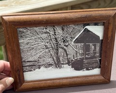 Original photograph, ‘Winter’s Quiet’ by Serene Scenes in Maine, 5×7, wood frame