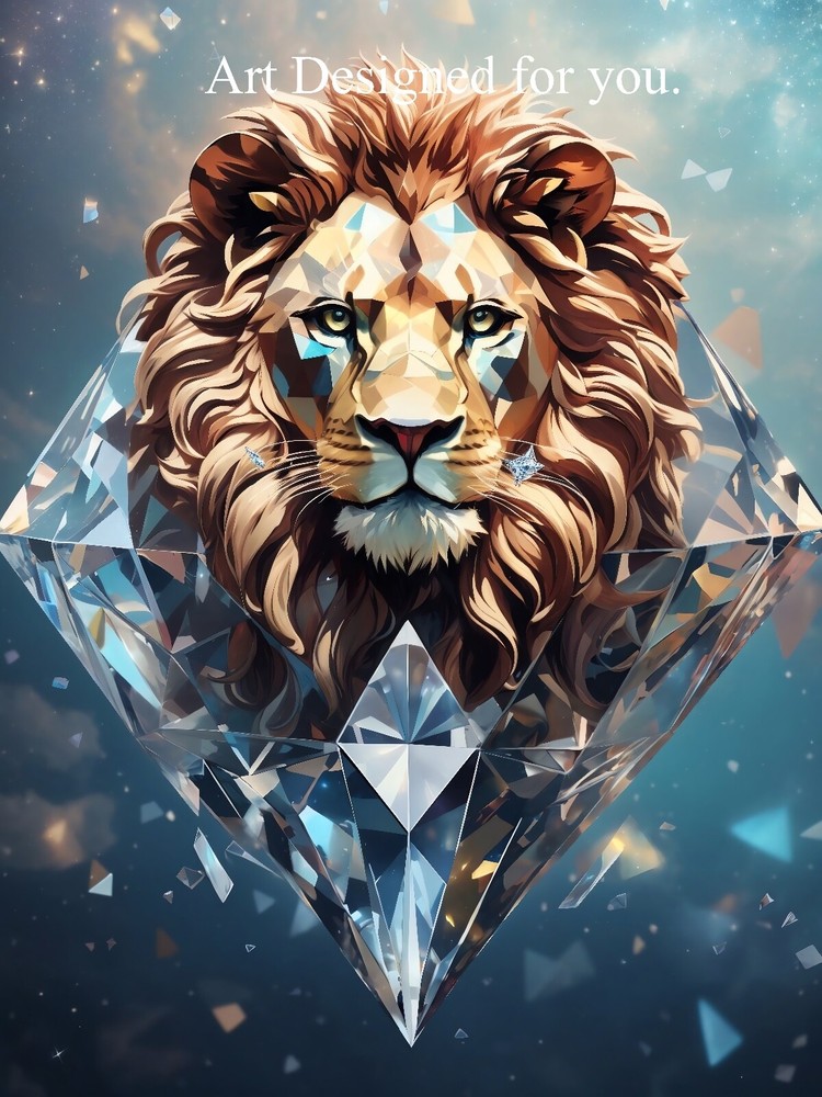 Digital Image Picture Photo Wallpaper Background Diamond Lion Artwork
