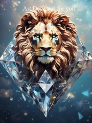 Digital Image Picture Photo Wallpaper Background Diamond Lion Artwork