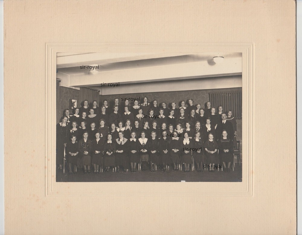 Cologne 1935 – Confirmation Girl with Pigtails – XL Hardboard Photo 27x21cm
