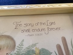 Precious Moments Spiritual Picture in Plastic Frame Psalm 104:31