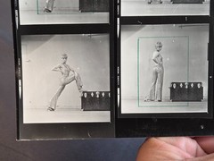 NEWLY FOUND! Hendrickson PHOTO Contact Sheet Proof JULIET PROWSE POSING ON CHEST