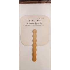 Vintage «Sunday Morning» Church Hand Fan, Card Stock & Wood