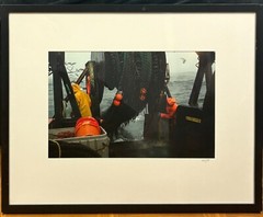 Original SAM MURFITT ‘ Maine Lobsterman Fisherman Pulling Nets’ BOAT Photograph