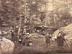 Original Vintage Photograph 1885 Campaign Party Belle Epoque Picnic Scene