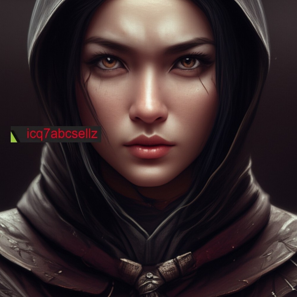 Digital Image – Wallpaper Background Art – Warrior with Piercing Gaze