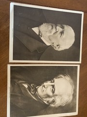 Famous English Poets Pamphlet & 6 Intaglio-gravure Pictures 9.5” H X 7”W