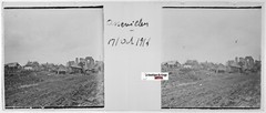 Assevillers WW1, Stereoscopic Glass Photo, Black & White Positive 4.5×10.7 Cm