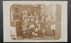 Photo Portrait Celebration Liquor Bottle Advertising Spirit Woman Man Label Picture Postcard