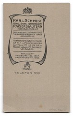 Photograph Karl Schmidt, Kaiserslautern, Eisenbahnstr. 27, child in white dress