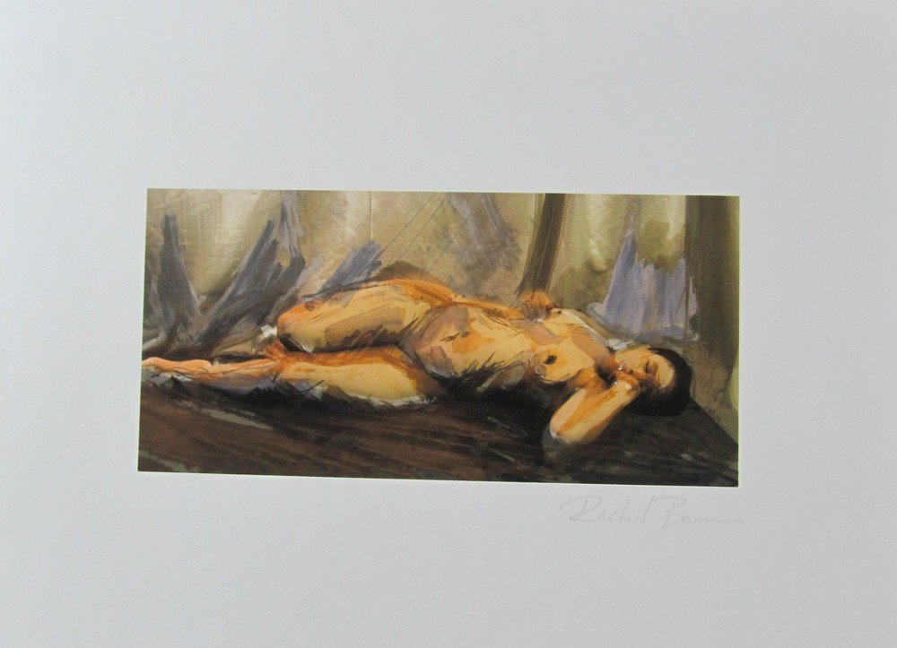 PHOTOGRAPH PHOTO PAINTED PRINT SIGNED MIXED MEDIUM STYLE PREGNANT WOMAN