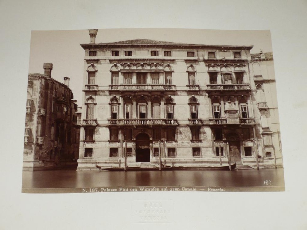 Naya / Venice Venezia 1870 Palazzo Fini Gran Canale Vintage Albumen Print