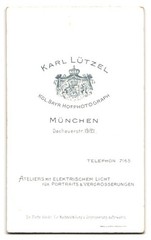 Photograph Karl Lützel, Munich, Dachauerstr. 19-21, Young Lady in Contemporary