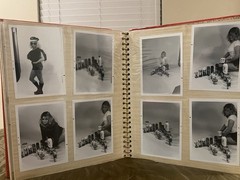 Vintage Motorcycle Parts Shop Advertising Photo Album – Topless Female Model