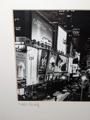 Signed Framed Black White Times Square NYC Photograph Wall Art 16×13