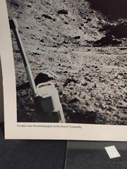 Vintage NASA Photo of Crater Near Apollo 11 Landing Sea of Tranquility 1969