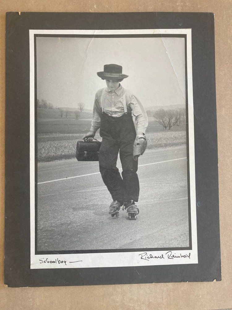 Richard Reinhold Photograph «Schoolboy» 8.5 x 12″ from 1967 on a Black Mat Board