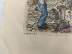 Anton Pieck 1966 DAC NY print #44976 old women young boy market for sale