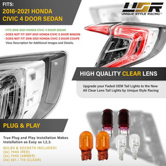 USR 16-21 FC1/FC2 Sedan Tail Light – Rear Tail Lamps 4Pc Set (Left + Right) Comp