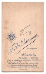 Photograph F. X. Ostermayer, Munich, Karlsplatz 6, young soldier in uniform