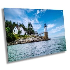 Coastal Charm: Isle au Haut Lighthouse Acadia National Park Print