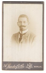 Photograph A. Jandorf & Co., Berlin, Belle Alliance Str. 1&2, portrait of young M