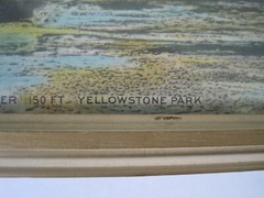 Old Faithful Geyser Yellowstone Colored Photo Antique Or Vintage Frame 13″ x 18″