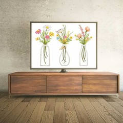 Floral Vase Wall Art Printable | Modern Botanical Decor | Digital Download Print