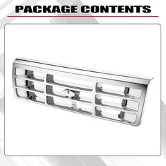Front Grille Grill Compatible with 1992-1997 Ford Bronco F-150 F-250 HD F-350 Bu