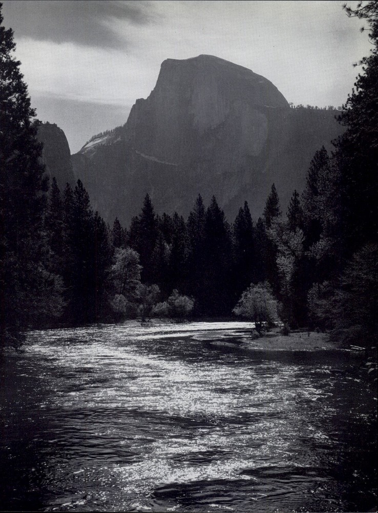 1959 Ansel Adams Half Dome Merced River Yosemite Valley National Park Art Photo
