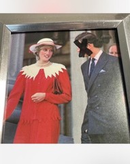 Framed Photo Of Princess Diana in 4×6 photo Silver Frame featuring redacted