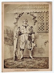 Alfons Regensburger Freischütz Weber Opera Singer Vienna Theatre Portrait Photo 1870